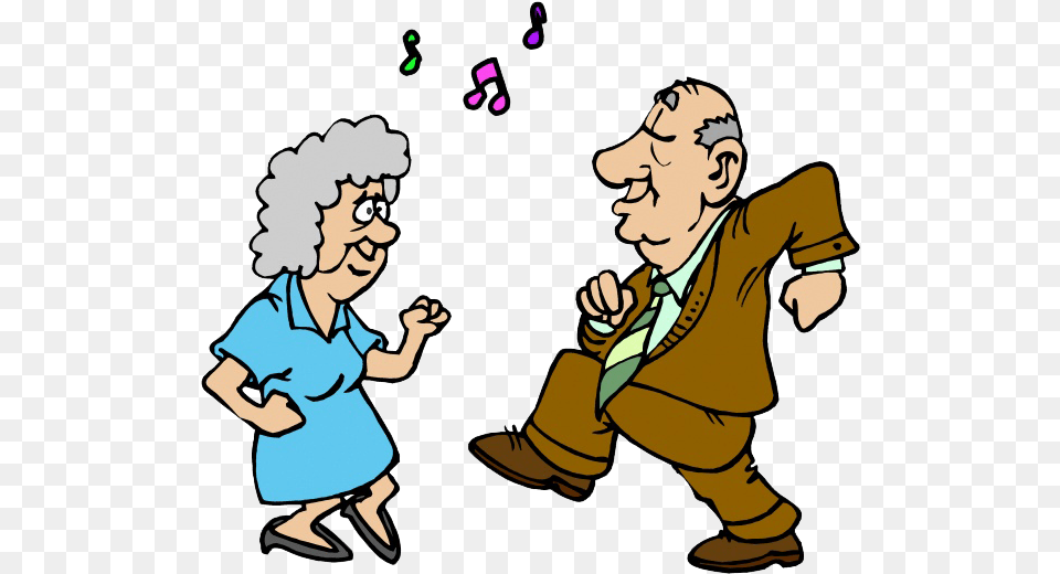 Old Couple Dancing Clipart Cartoon Old People Dancing, Baby, Person, Face, Head Free Png