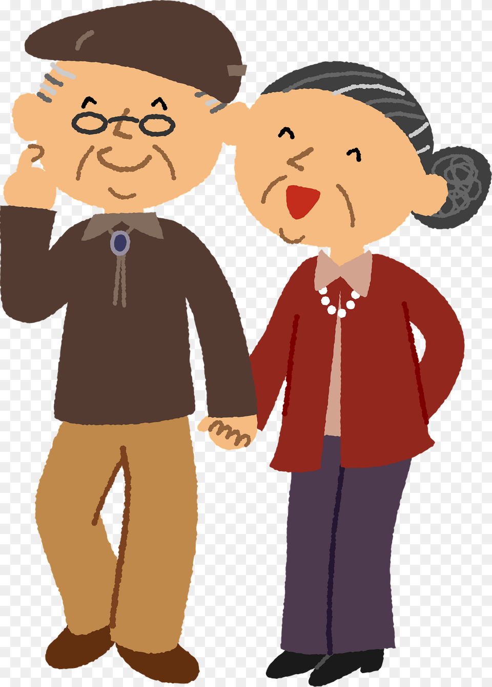 Old Couple Grandfather And Grandmother Clipart, Person, Face, Head, Clothing Png