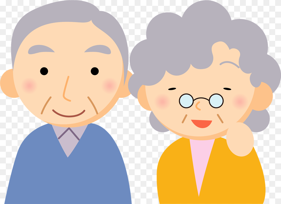Old Couple Grandparents Clipart, Baby, Face, Head, Person Free Transparent Png