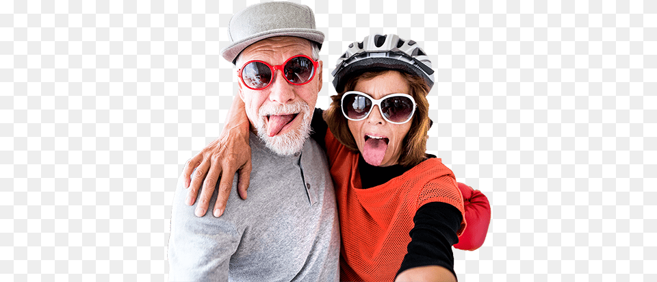 Old Couple In Shades With Tongues Out For A Selfie Seniors Cool, Accessories, Adult, Sunglasses, Person Free Transparent Png