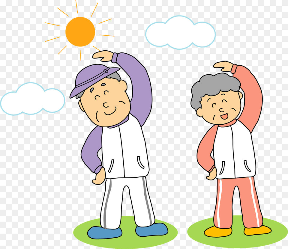 Old Couple Is Exercising Clipart, Baby, Person, Face, Head Free Transparent Png