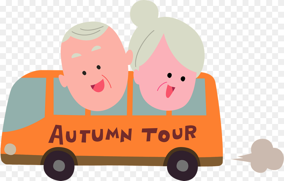 Old Couple Is Traveling By Bus Clipart, Face, Head, Person, Baby Free Transparent Png