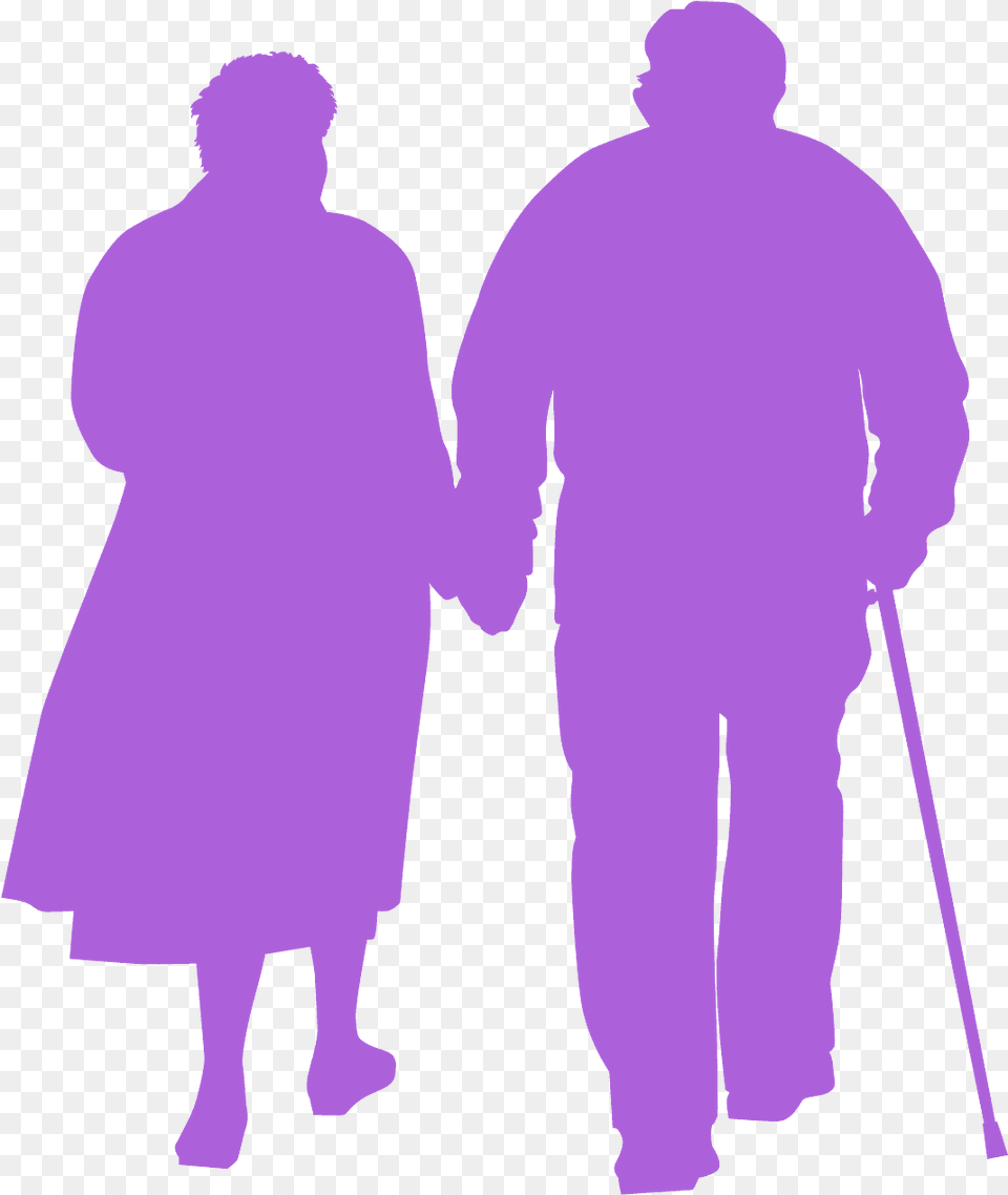 Old Couple Silhouette, Adult, Male, Man, Person Free Transparent Png
