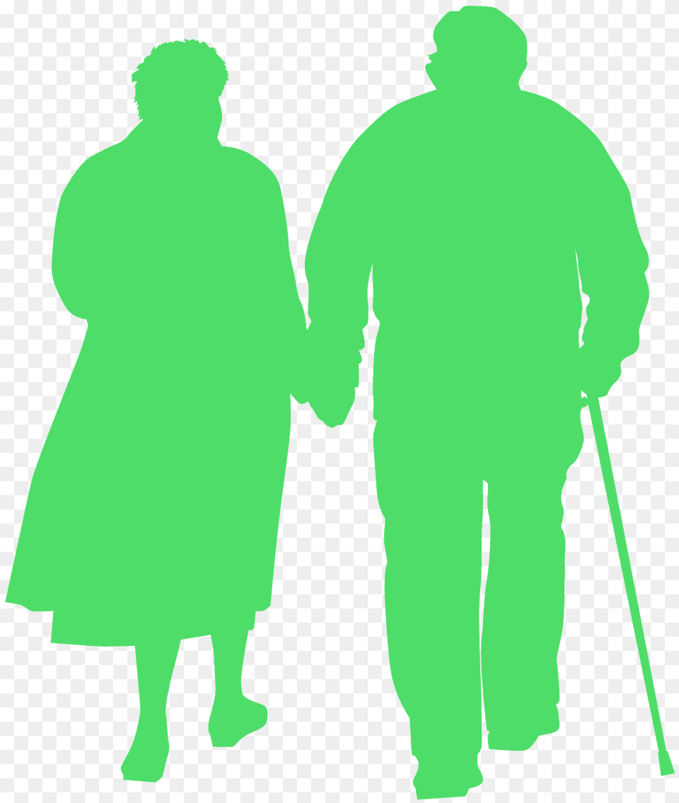 Old Couple Silhouette, Clothing, Coat, Adult, Person Free Transparent Png