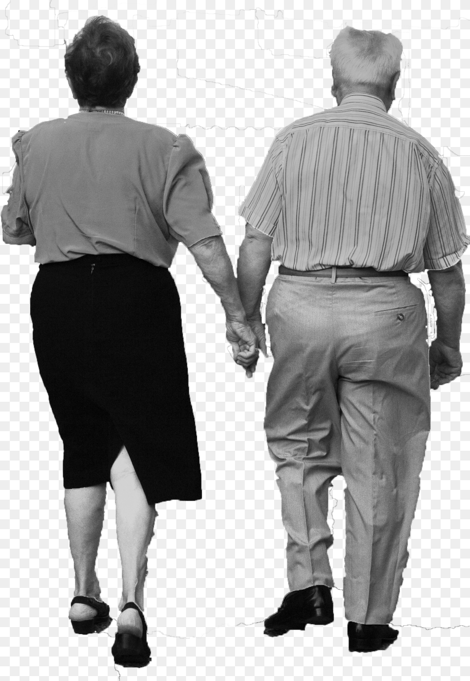 Old Couple Walking Holding Hands People, Adult, Person, Man, Male Free Transparent Png