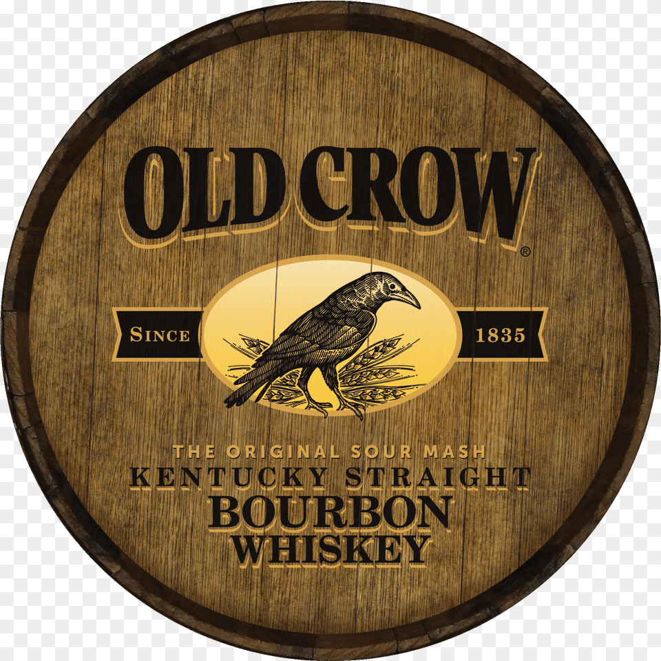 Old Crow Bourbon Hoop Head Accipitriformes, Animal, Bird, Logo Png