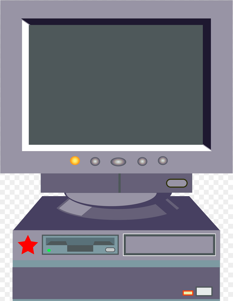 Old Desktop Computer Clipart, Electronics, Screen, Computer Hardware, Hardware Free Png