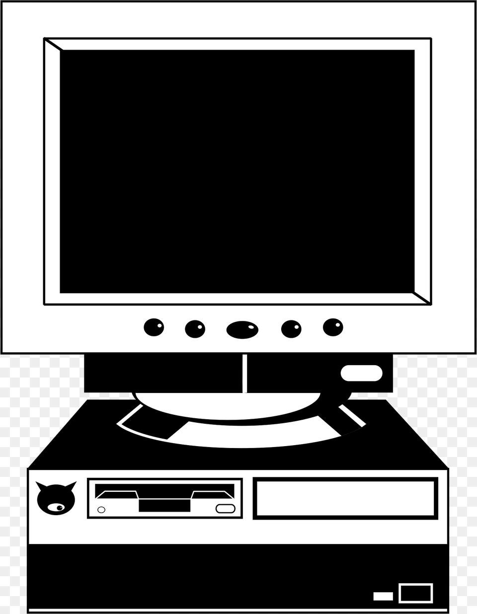 Old Desktop Computer Clipart, Pc, Electronics, Screen, Hardware Png Image