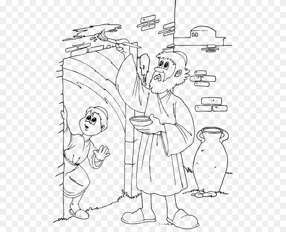Old Door Coloring Pages 3 By Austin First Passover Coloring Pages, Art, Person, Drawing, Face Png