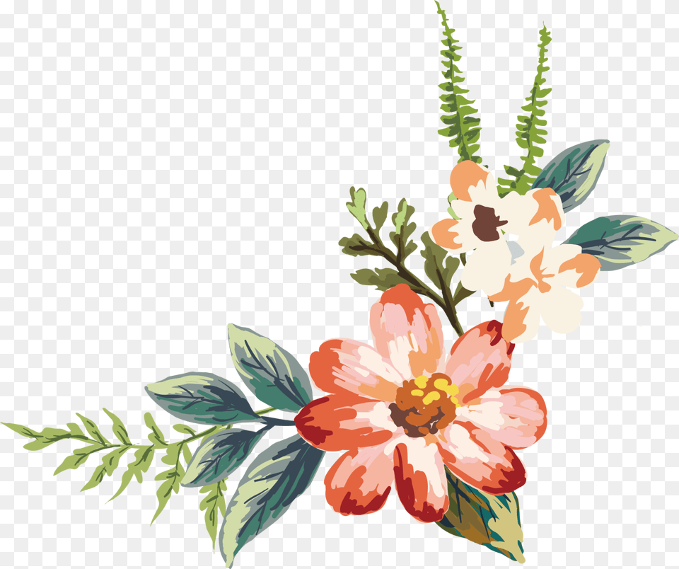 Old Drawing Flower Flower Drawing Watercolor, Art, Floral Design, Graphics, Pattern Png Image