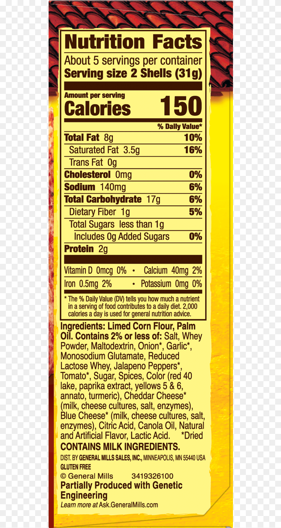 Old El Paso Gluten Free Bold Spicy Cheddar Flavored Old El Paso Stand 39n Stuff Blue Corn Shells 10 Ct Box, Text, Menu, Advertisement Png Image