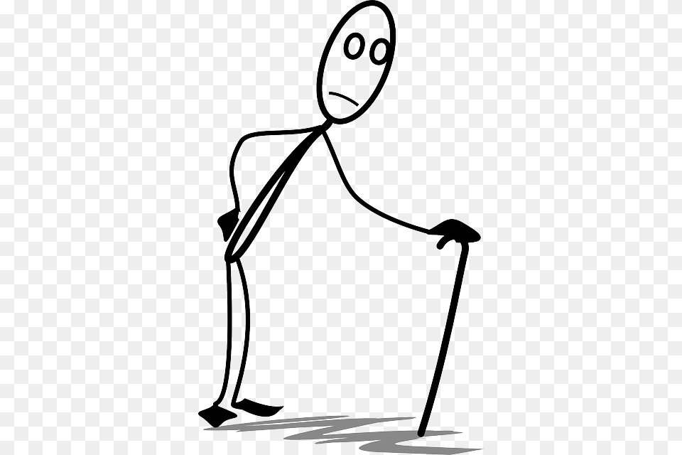 Old Elderly Grandfather Grandpa Stickman Old Stickman, Stencil, People, Person, Bow Png Image