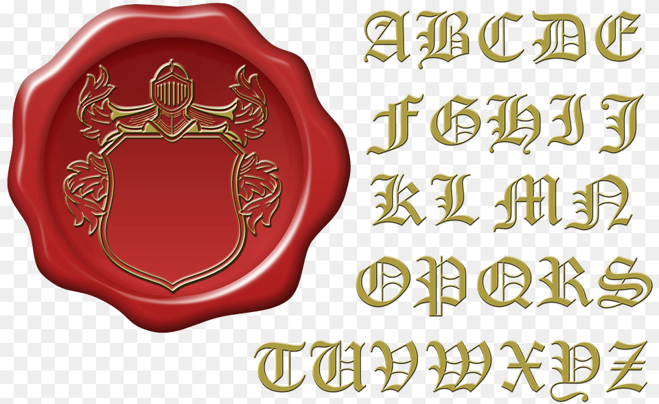 Old English Font, Wax Seal, Text Free Transparent Png