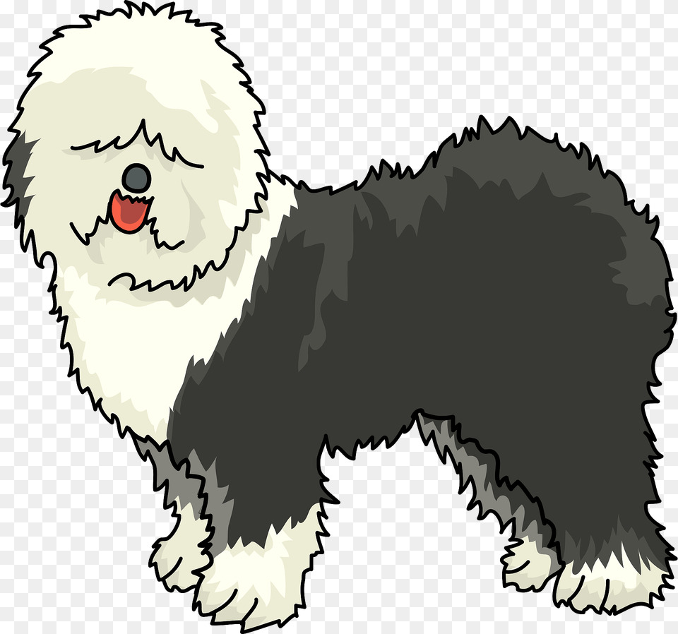 Old English Sheepdog Animal Clipart, Canine, Mammal, Pet, Face Png