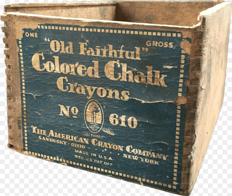 Old Faithful Jointed Wood Crayon Box Book Cover, Crate, Publication Png