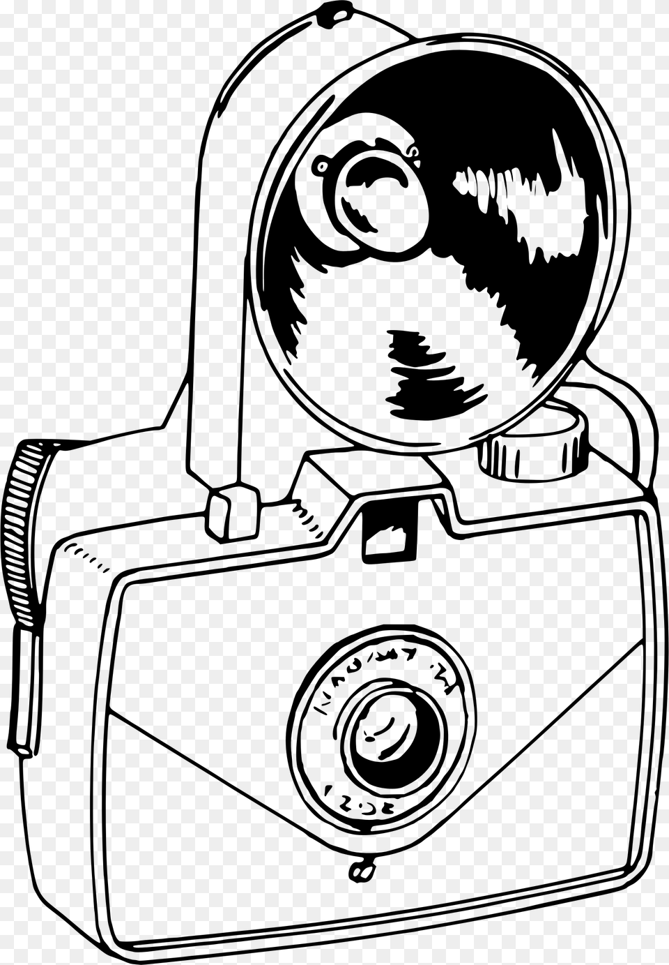 Old Fashioned Camera Vector Clipart Image, Gray Free Transparent Png