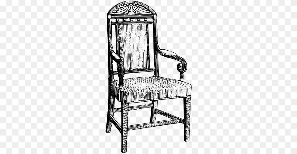 Old Fashioned Chair Old Chair Vector, Gray Free Png