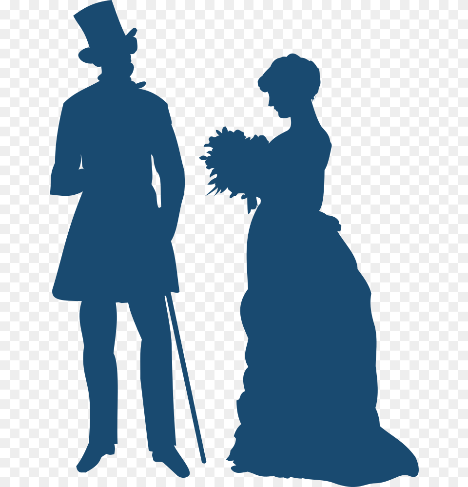 Old Fashioned Couple Silhouette Old Fashioned, Cleaning, Person, Adult, Man Png Image