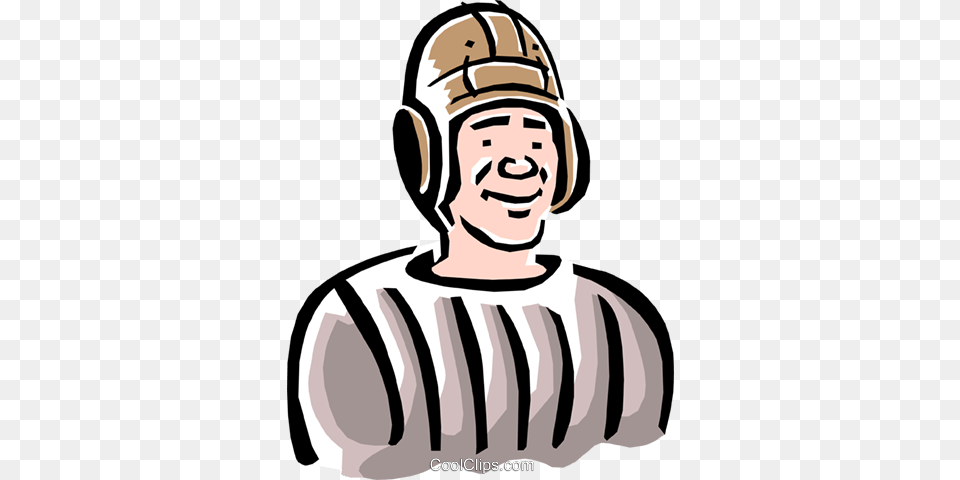 Old Fashioned Football Player Royalty Vector Clip Art, T-shirt, Clothing, Helmet, Baby Free Png Download