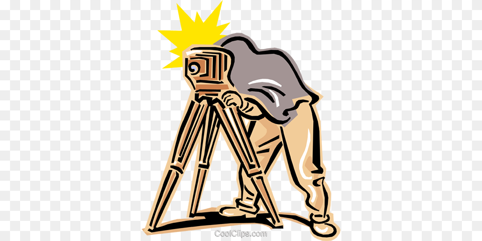 Old Fashioned Photographer Royalty Vector Clip Art, Photography, Tripod, Person Png Image