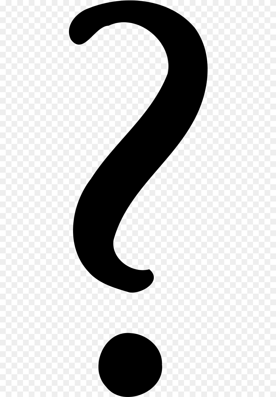 Old Fashioned Question Mark, Gray Png Image