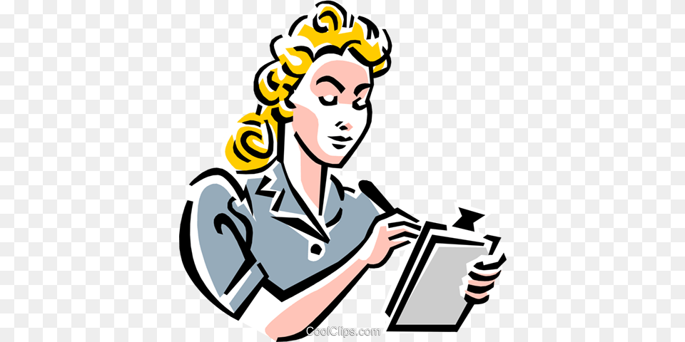 Old Fashioned Secretary Royalty Free Vector Clip Art Illustration, Photography, Person, Cleaning, Face Png Image