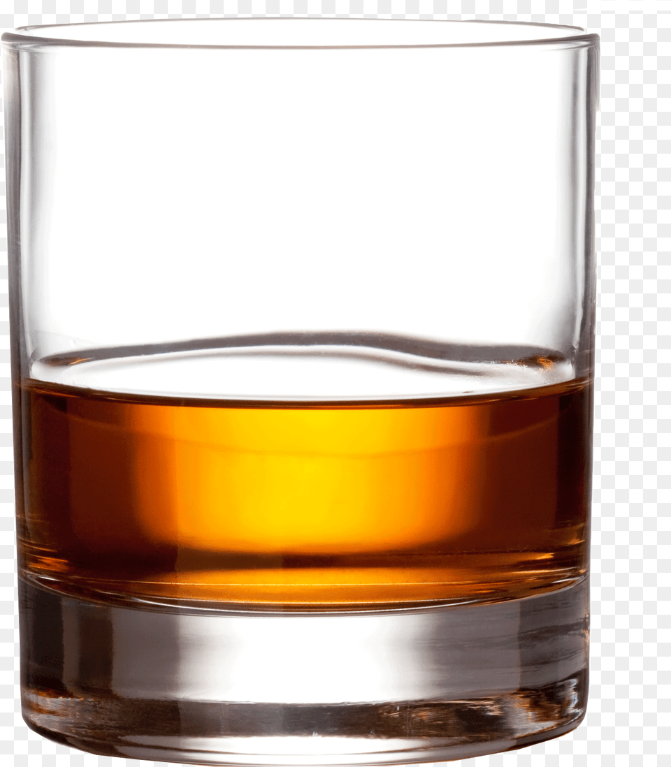 Old Fashioned Transparent Whiskey Glass, Alcohol, Beverage, Liquor, Whisky Png Image