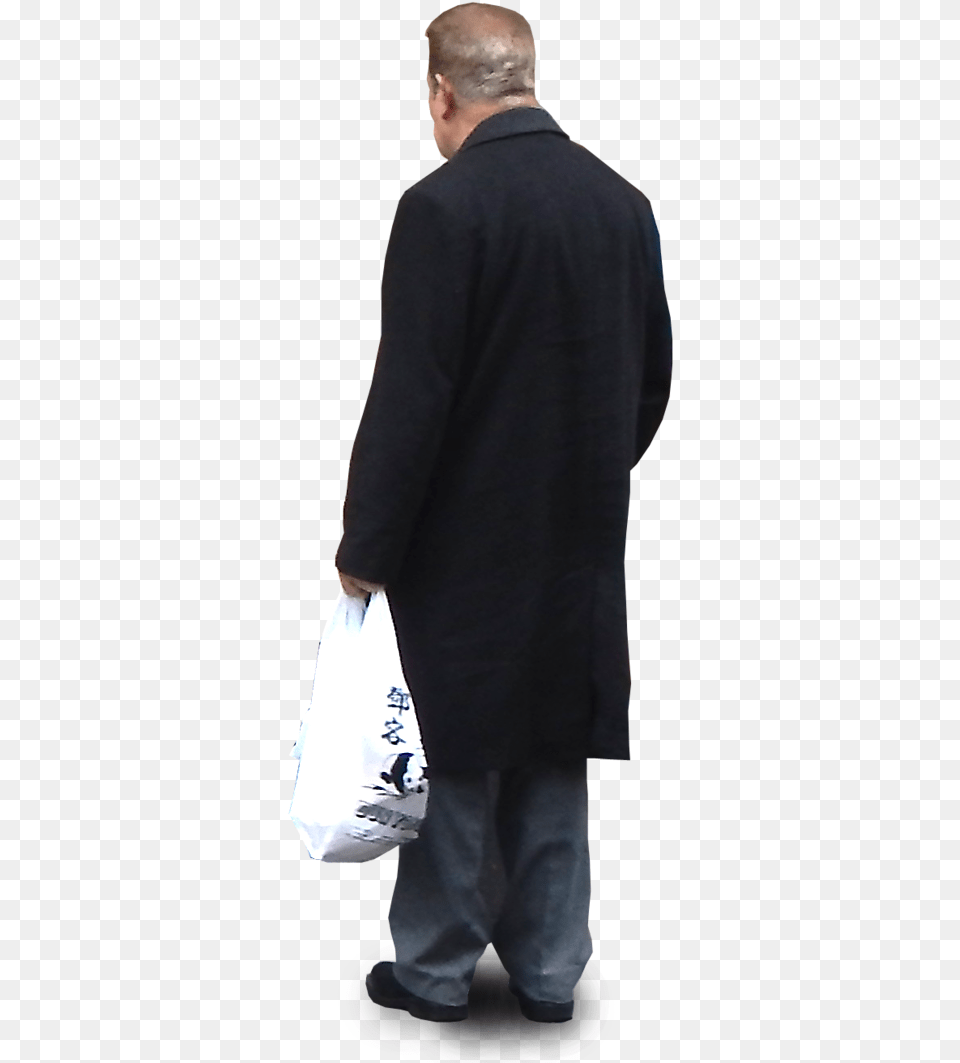 Old Film Texture Download Old Man In Suit Back, Bag, Clothing, Coat, Formal Wear Free Transparent Png