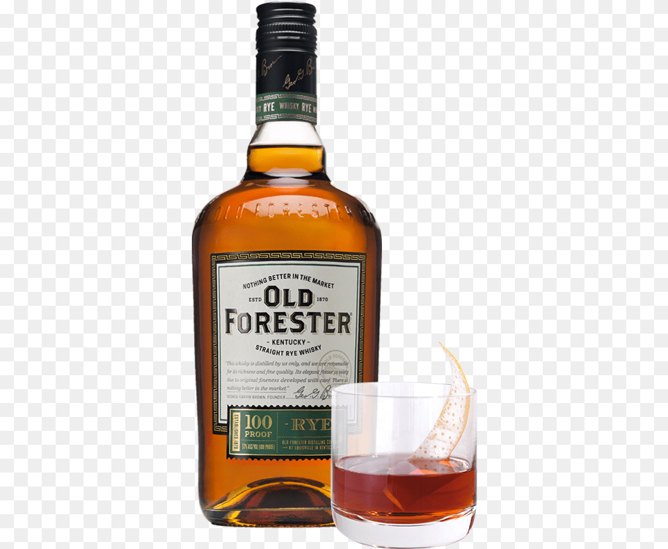 Old Forester Bourbon, Alcohol, Beverage, Liquor, Whisky Png Image
