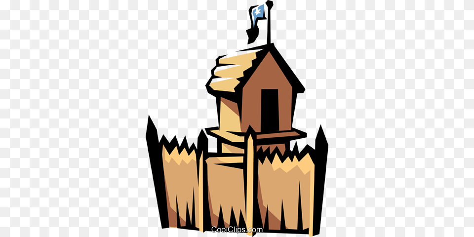 Old Fort Royalty Vector Clip Art Illustration, Architecture, Building, Countryside, Hut Free Png