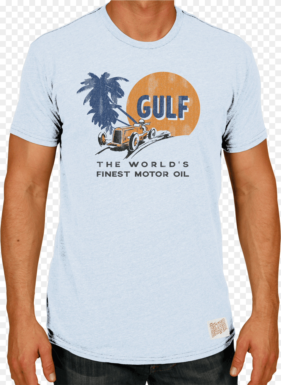 Old Gas Stations Gulf Racing Northwestern T Shirt, Clothing, T-shirt, Machine, Wheel Free Transparent Png