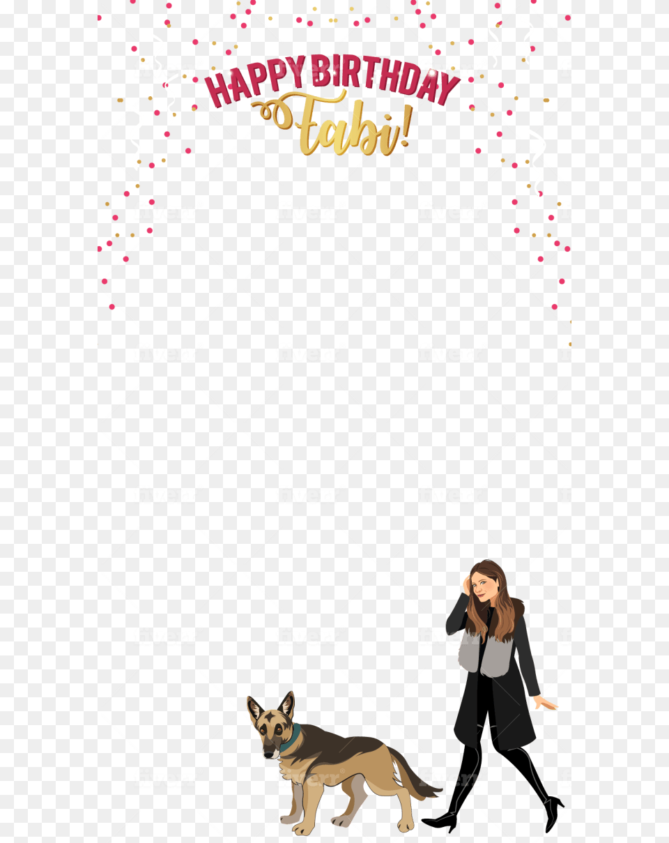 Old German Shepherd Dog, Adult, Person, Woman, Female Free Transparent Png