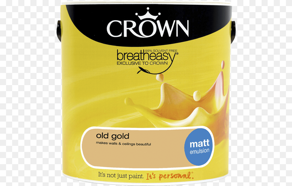 Old Gold Matt Standard Emulsion Crown Paints Crown Egyptian Sand Paint, Paint Container, Can, Tin Png