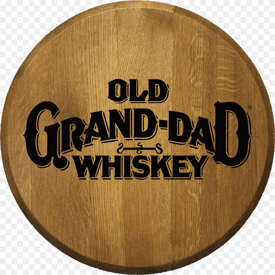 Old Grand Dad Bourbon Printed Barrel Head Old Grand Dad Whiskey, Wood, Plaque, Logo, Ping Pong Free Png Download