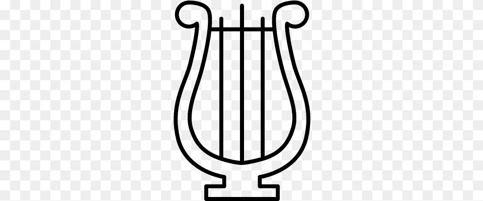 Old Harp Vector Old Harp, Gray Png