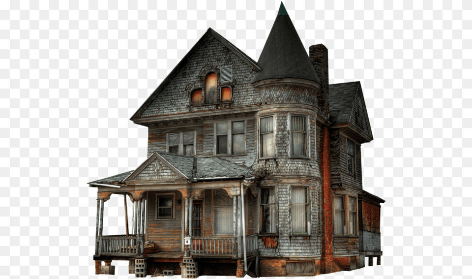 Old Haunted House, Architecture, Building, Housing, Porch Free Png Download
