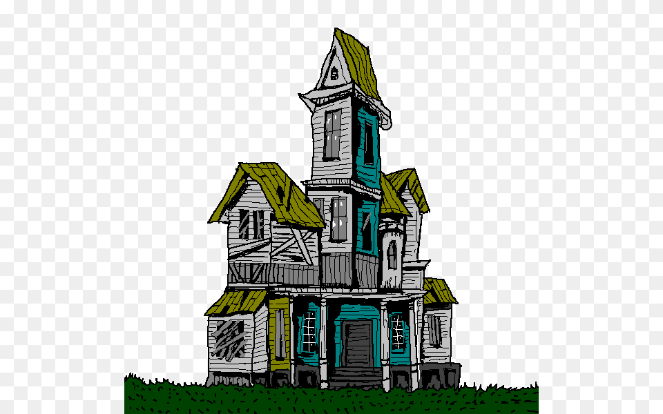 Old House Clipart Spooky, Art, Architecture, Building, Outdoors Png