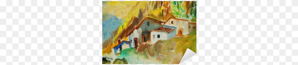 Old Houses In Spanish Village Illustration Painting Painting, Art, Modern Art, Outdoors Free Png