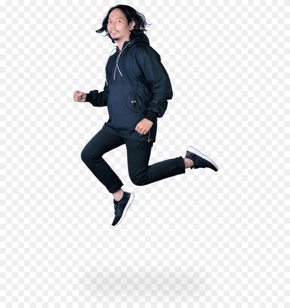 Old Ical Black Jumping, Sleeve, Clothing, Coat, Long Sleeve Free Png Download