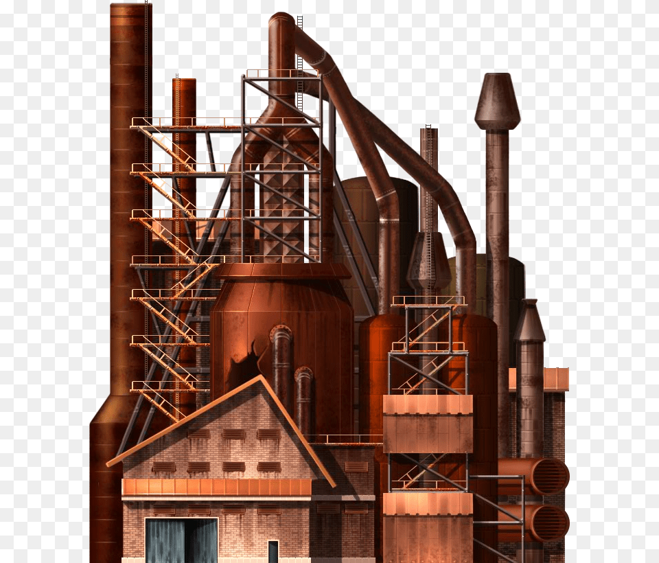 Old Iron Factory Thumbnail, Architecture, Building, Refinery Free Png