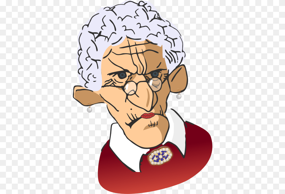 Old Lady Clip Art Angry Old Woman Cartoon, Accessories, Baby, Earring, Person Free Png Download