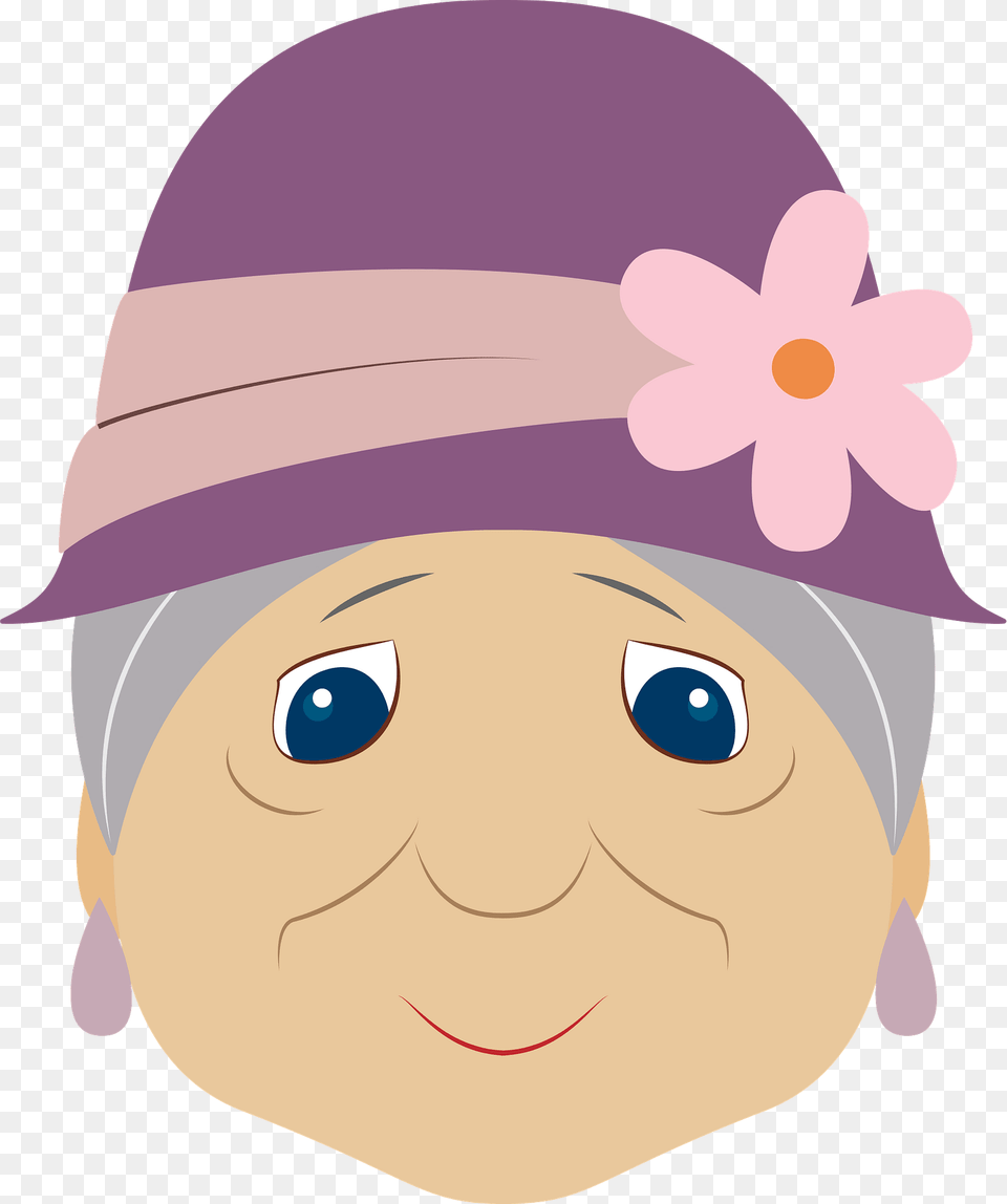 Old Lady Face Clipart, Cap, Clothing, Hat, Head Free Transparent Png