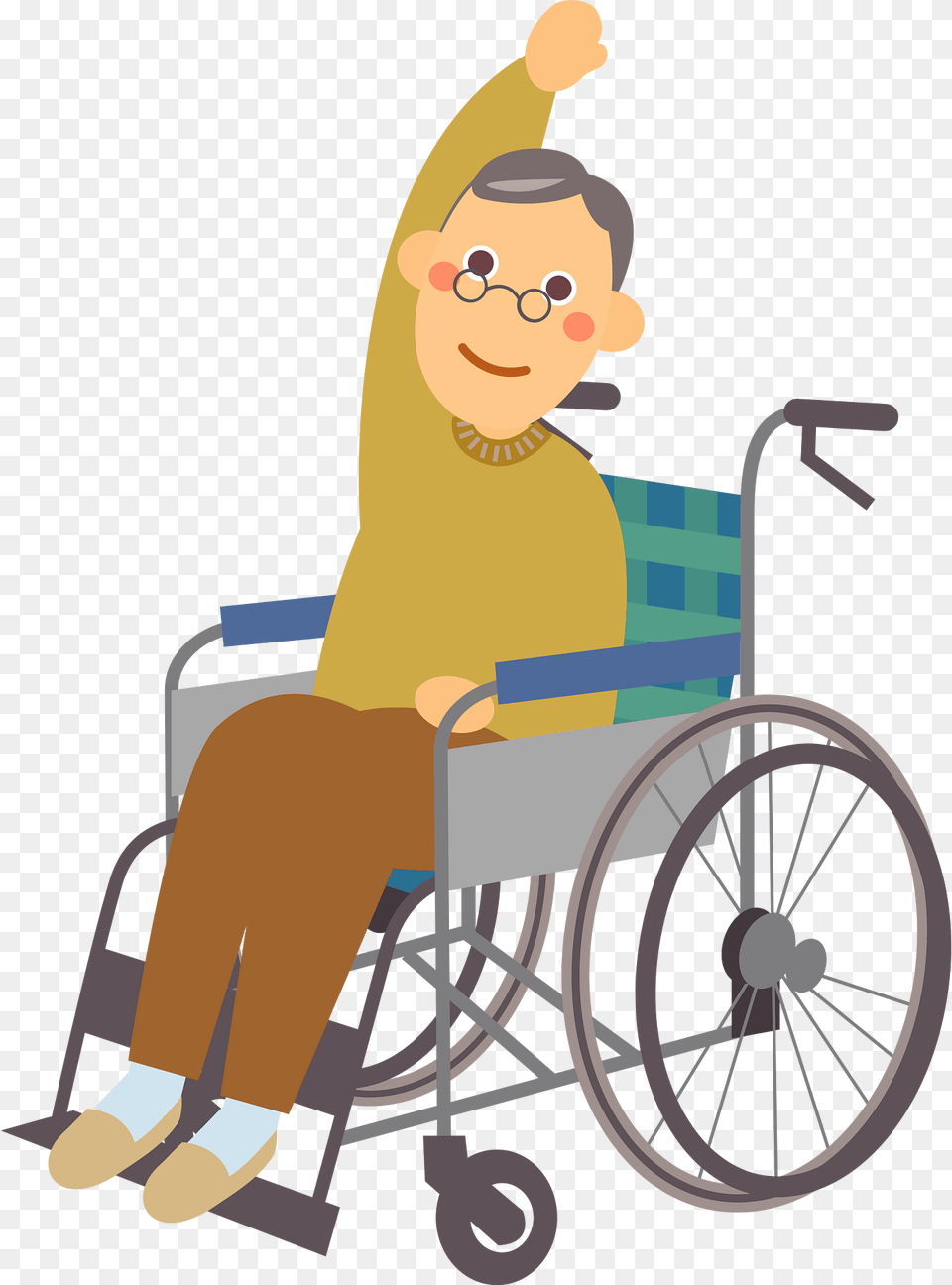 Old Lady In Wheelchair Clipart, Furniture, Chair, Machine, Wheel Free Transparent Png