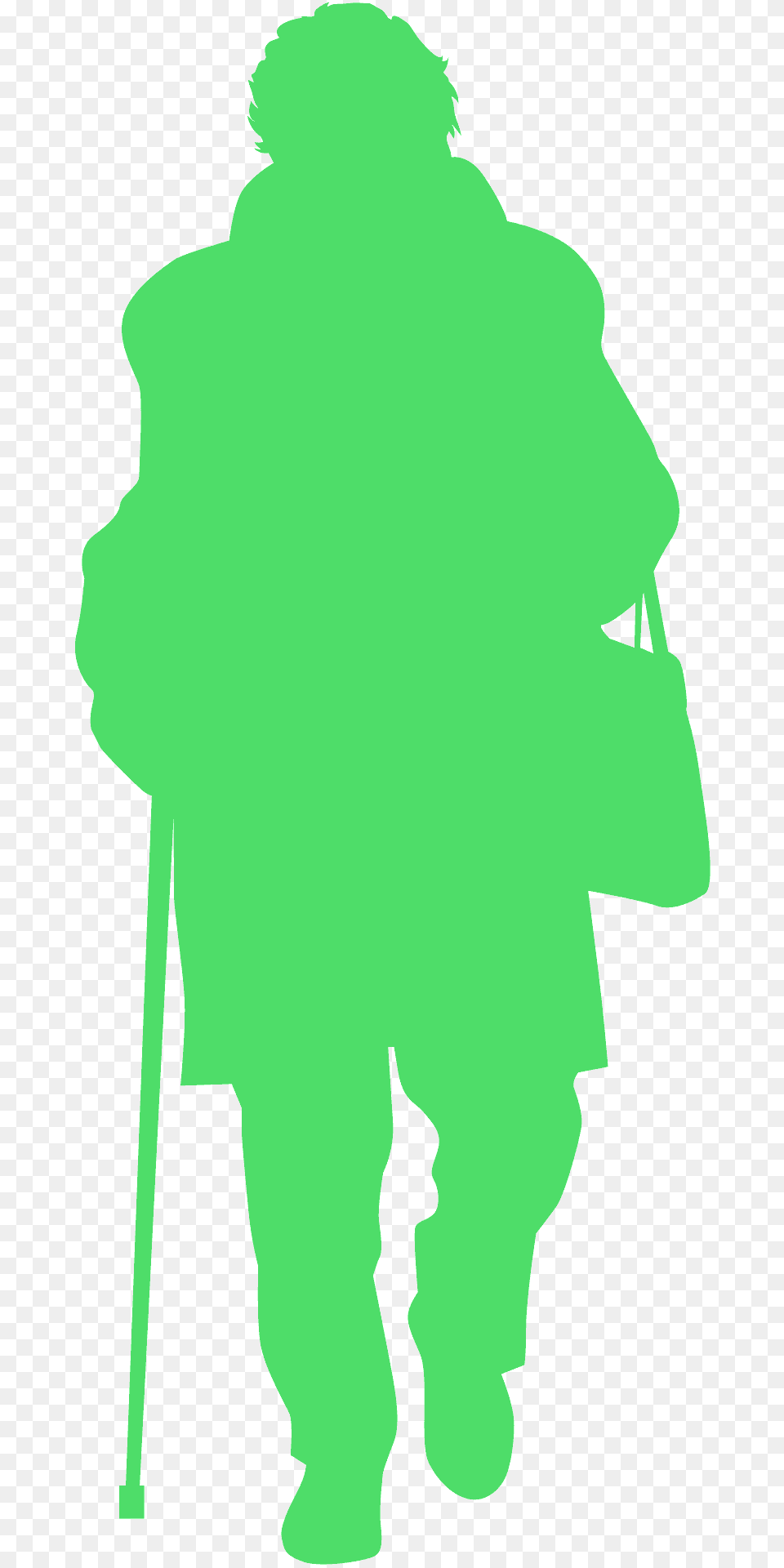 Old Lady Silhouette, Person, Walking, Adult, Male Free Png