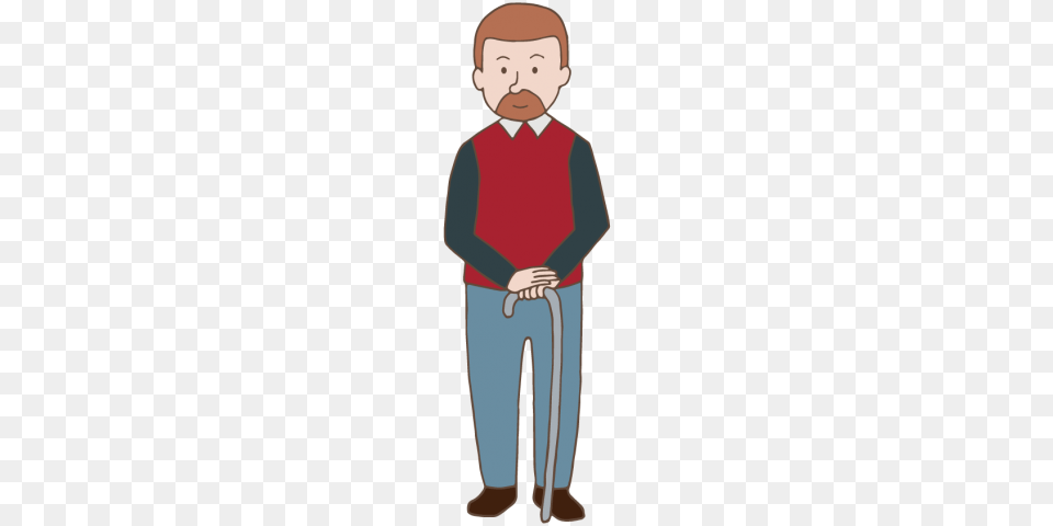 Old Man, Vest, Clothing, Person, Pants Png