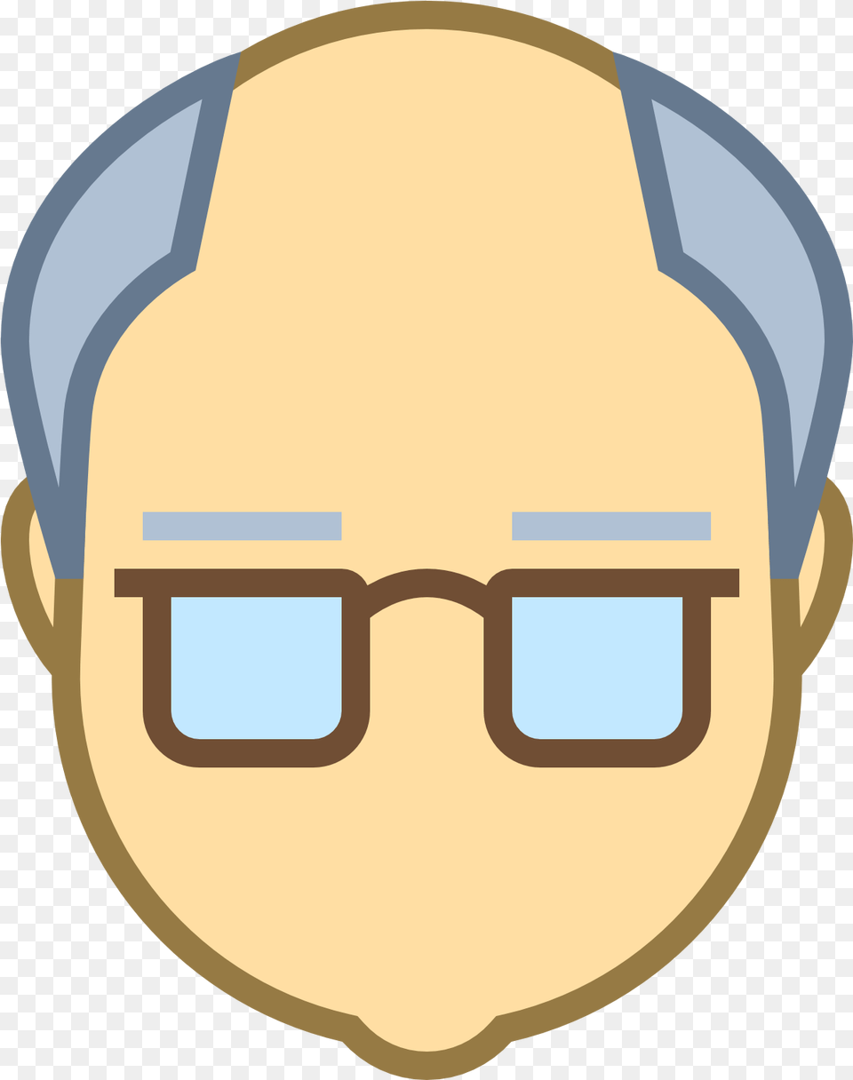 Old Man At Computer Cartoon Old Person Face, Accessories, Hat, Goggles, Glasses Free Png Download