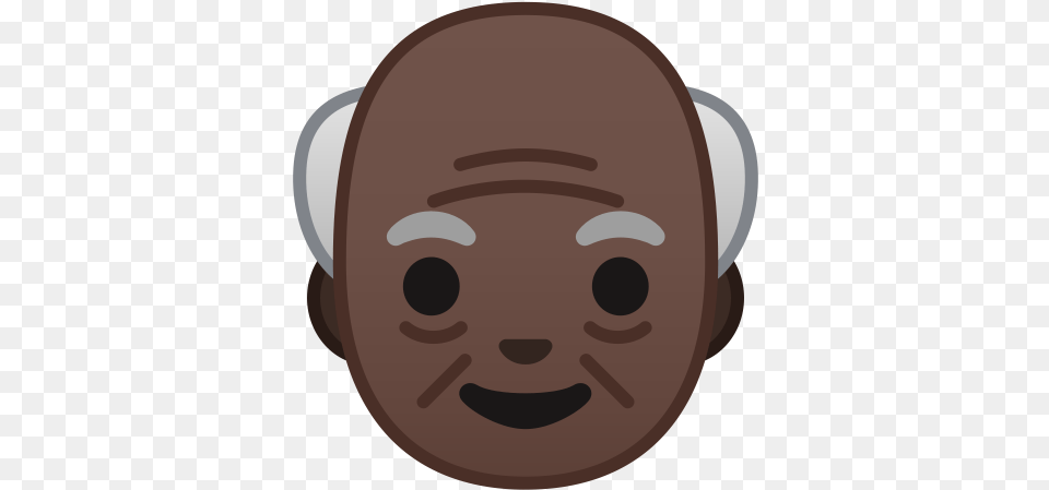 Old Man Dark Skin Tone Icon Noto Emoji People Faces Android Emoji Old Man, Face, Head, Person Free Transparent Png
