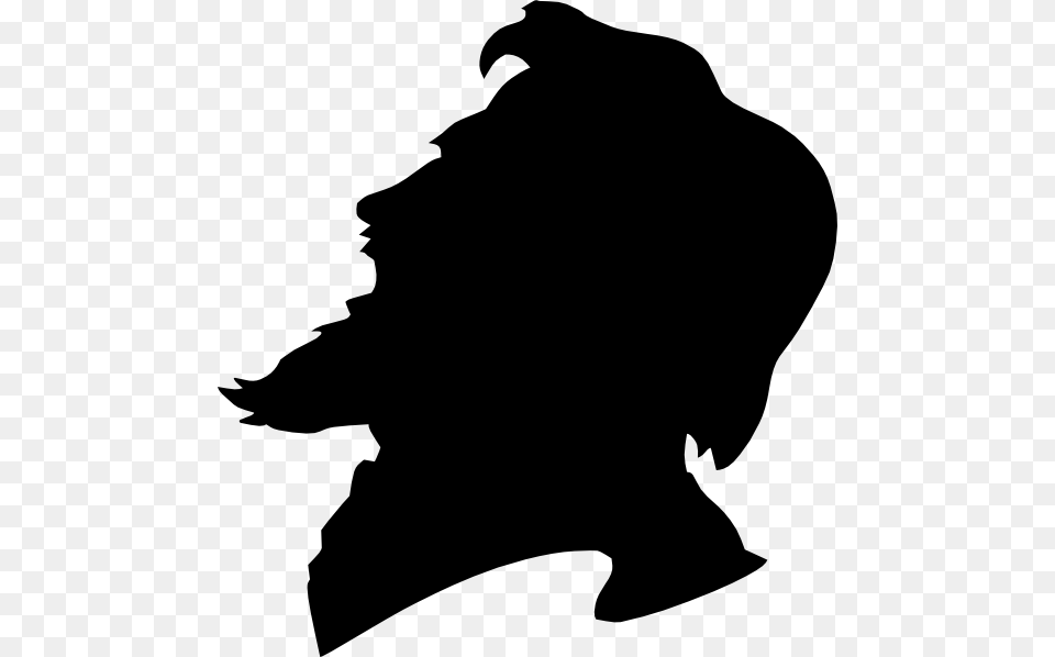 Old Man Face Silhouette, Animal, Bird, Vulture, Stencil Png