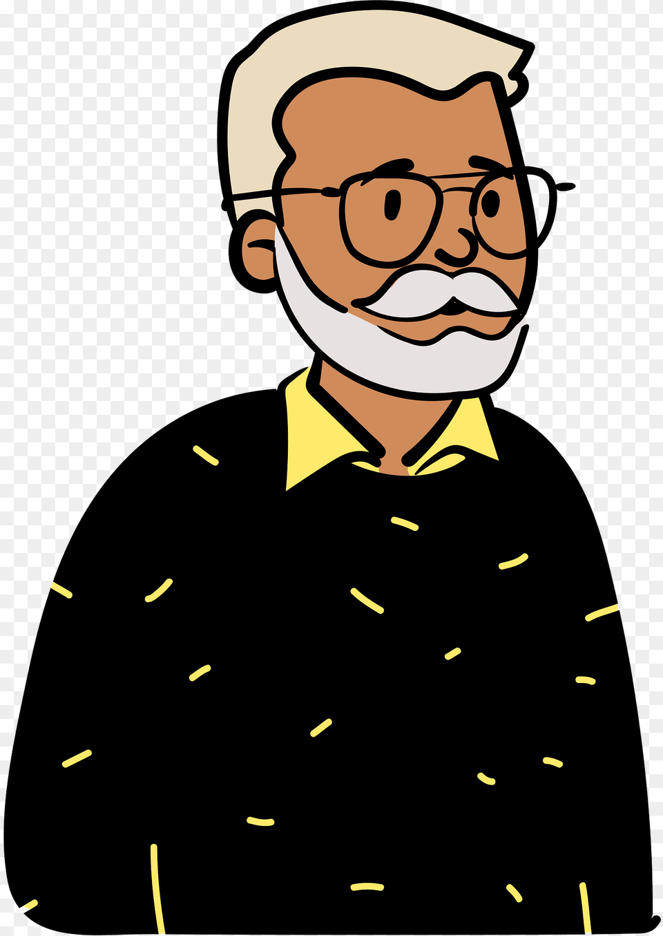 Old Man In Sweater Clipart, Person, Adult, Male, Head Free Png