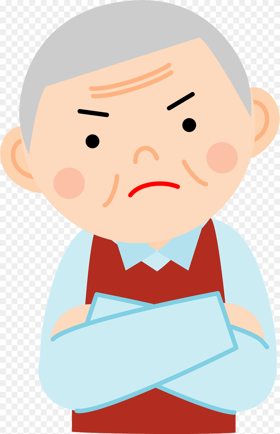 Old Man Is Angry Clipart, Person, Reading, Baby, Head Free Png